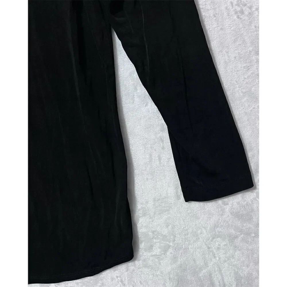 Chico's Private Edition Women's Black Button-Up Shirt Size L Standard Travel - Picture 3 of 7